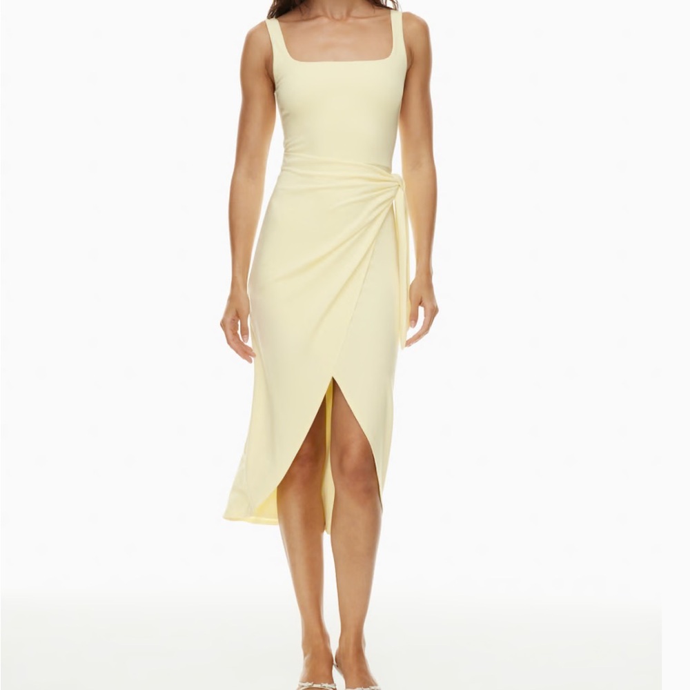 Aritzia Wilfred Saturn Midi Dress in Whipped Butter - Picture 1 of 1